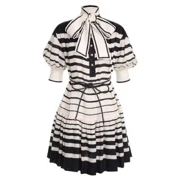 Zimmermann Dresses & Skirts - Zimmermann Black and White Striped Mini Dress